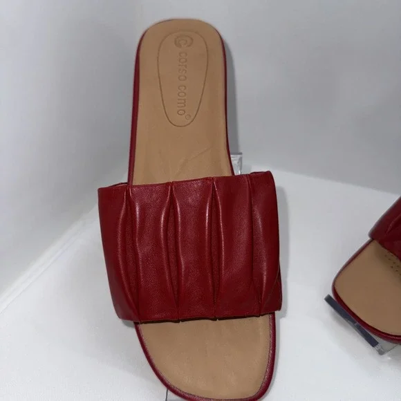 Corso Como Harisya Slide Sandal, Red‎ Leather, Womens Size 6.5 M - Picture 3 of 6